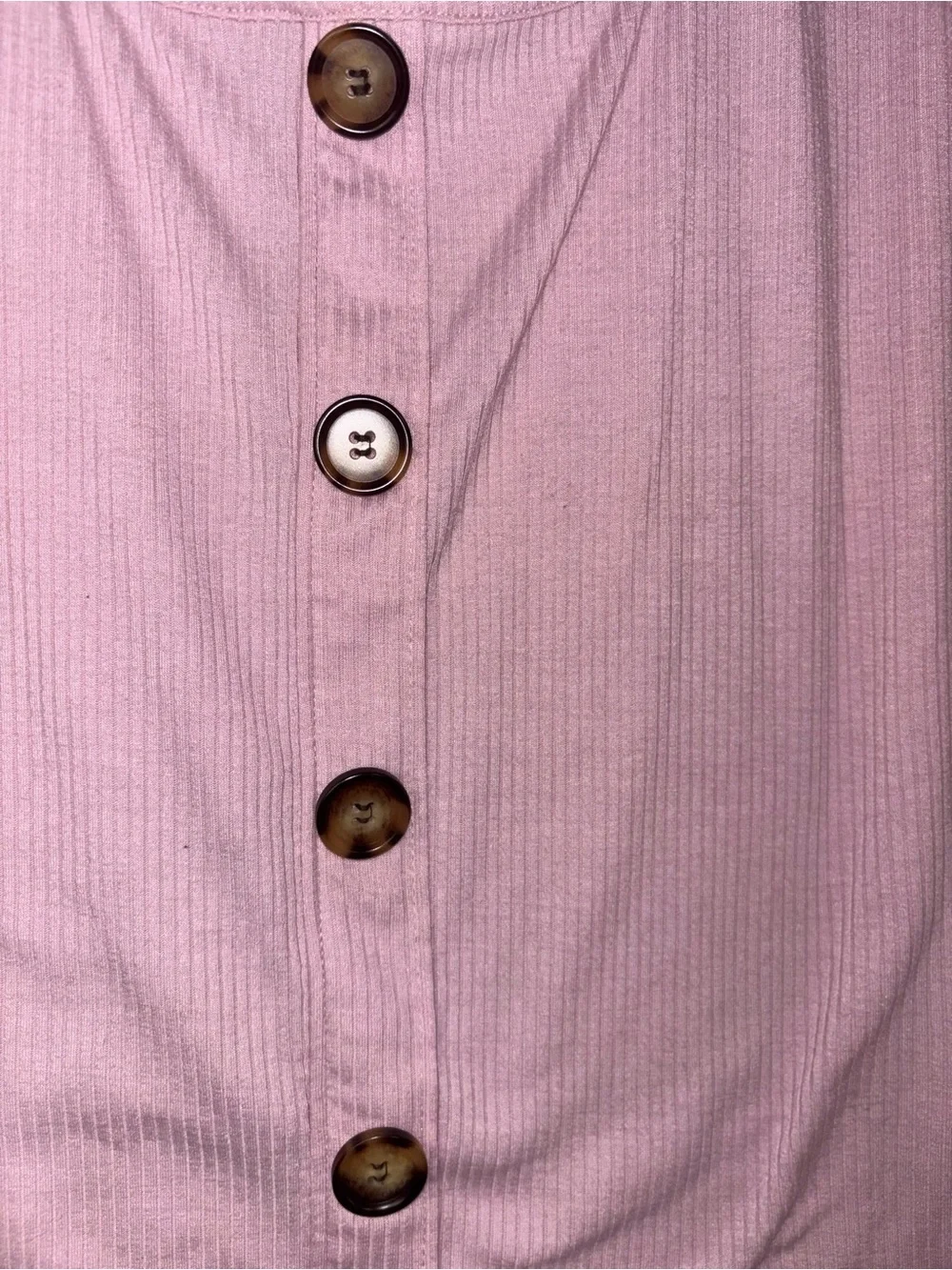 Hem Ribbed Button-Front Tank - Picture 3 of 5
